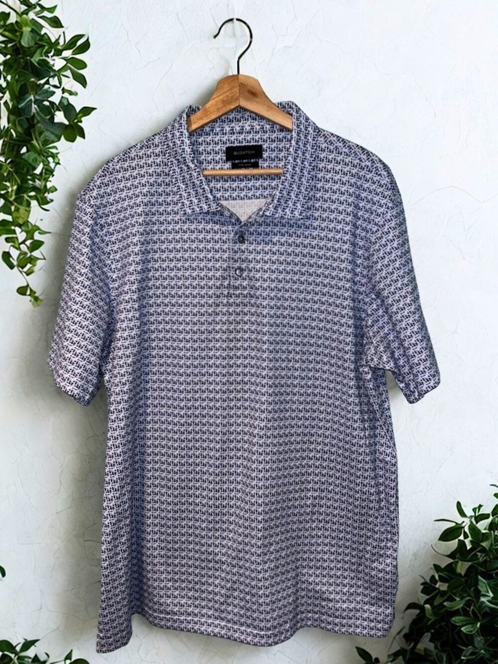 Bugatchi OoohCotton Tech Polo Shirt 2XL 8-Way Stretch Performance NWOT